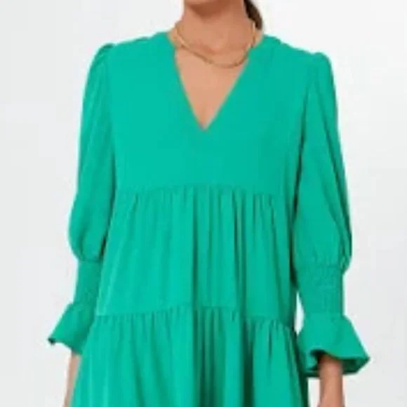 Tuckernuck | Dresses | Tuckernuck Small Dunmore Green Crepe Kenzo Dress |  Poshmark